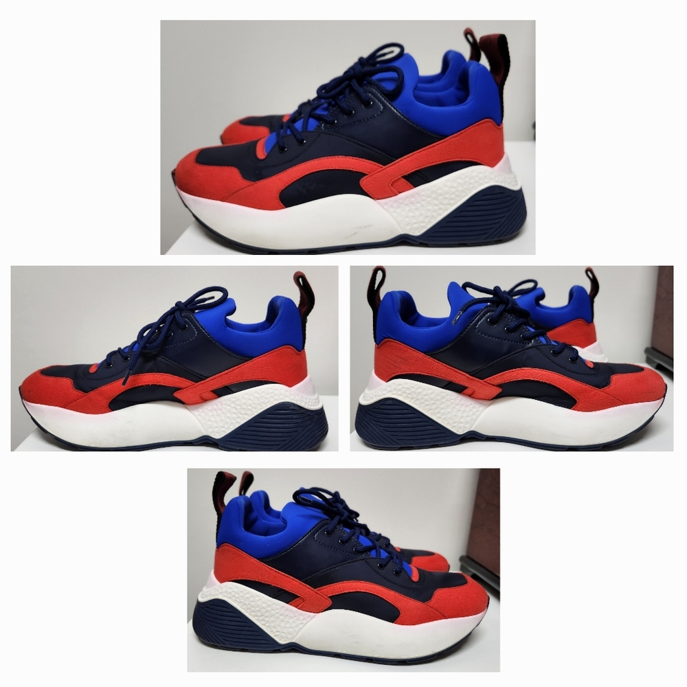 STELLA McCartney Eclypse Red/Blue Trainers Gently Used